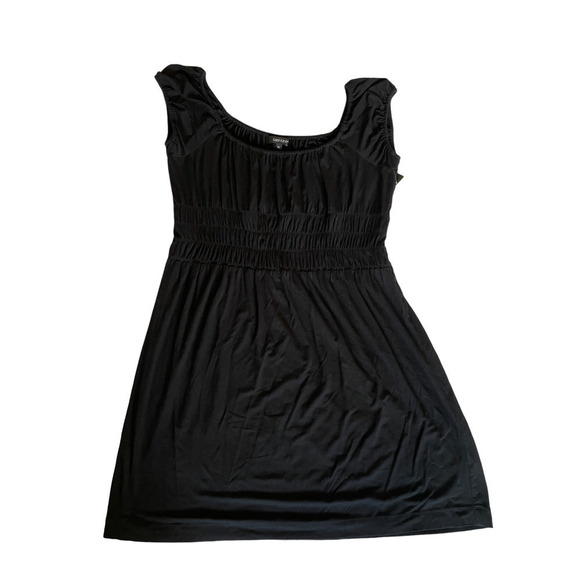 Karen Kane Dress Size XL Black Smocked Waist Lifestyle Peasant Boho Chic NEW - Picture 7 of 13